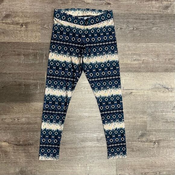 AMERICAN EAGLE GEOMETRIC AZTEC TRIBAL STRETCH ANKLE LEGGINGS - Picture 1 of 5